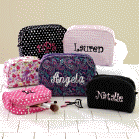 CLICK HERE - see large collection of cosmetic, toiletry and makeup bags (personalized with monogrammed name or initials)
